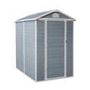 Supfirm 6x4ft Resin Outdoor Storage Shed Kit-Perfect to Store Patio Furniture,Grey