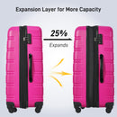 Supfirm Hardshell Luggage Sets 2Pcs + Bag Spinner Suitcase with TSA Lock Lightweight 20" + 28"