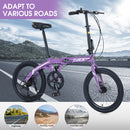 Supfirm 20" Folding Bike Aluminium Alloy Frame 8 Speed  City Bike