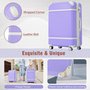 Supfirm 20 IN Luggage 1 Piece with TSA lock , Lightweight Suitcase Spinner Wheels,Carry on Vintage Luggage,Purple