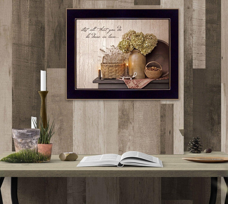 Supfirm "Done in Love" By Susan Boyer, Printed Wall Art, Ready To Hang Framed Poster, Black Frame - Supfirm