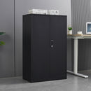 Supfirm Metal Storage Cabinet with Locking Doors and Adjustable Shelf, Folding Filing Storage Cabinet , Folding Storage Locker Cabinet for Home Office,School,Garage, Black