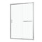 Supfirm Shower Door 48" W x 72"H Single Sliding Bypass Shower Enclosure,Chrome