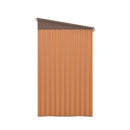 Supfirm 4.2 x 9.1 Ft Outdoor Storage Shed, Metal Tool Shed with Lockable Doors Vents, Utility Garden Shed for Patio Lawn Backyard,Brown