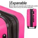 Supfirm 3 Piece Luggage Set Hardside Spinner Suitcase with TSA Lock 20" 24" 28" Available