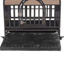 37in Heavy Duty Dog Crate, Furniture Style Dog Crate with Removable Trays and Wheels for High Anxiety Dogs - Supfirm