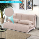 Orisfur. Lazy Sofa Adjustable Folding Futon Sofa Video Gaming Sofa with Two Pillows - Supfirm