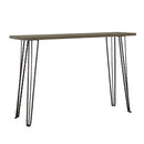 Supfirm Concrete and Black Rectangular Console Table