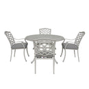 Supfirm Stylish Outdoor Aluminum 5-Piece Round Dining Set, Basalt