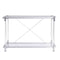 Supfirm 43.31'' Chrome Glass Sofa Table, Acrylic Side Table, Console Table for Living Room& Bedroom