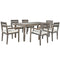 Supfirm U_Style  Acacia Wood Outdoor Dining Table And Chairs Suitable For Patio, Balcony Or Backyard