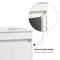 Supfirm 30" Bathroom Vanity with Sink,Bathroom Vanity Cabinet with One Soft Close Cabinet Doors & soft-close Drawers,Bathroom Storage Cabinet with a Lower Open Shelf,with Metal Legs,White Ceramic Sink,White - Supfirm