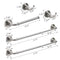 Supfirm Bathroom Hardware Set Brushed Nickel 4-Pieces Bathroom Towel Rack 24 Inches Adjustable Bathroom Accessories Set