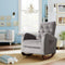 Supfirm Baby Room High Back Rocking Chair Nursery Chair , Comfortable Rocker Fabric Padded Seat ,Modern High Back Armchair