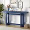 Supfirm U_STYLE Contemporary Console Table with  Industrial-inspired Concrete Wood Top, Extra Long Entryway Table for Entryway, Hallway, Living Room, Foyer, Corridor