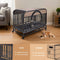 37in Heavy Duty Dog Crate, Furniture Style Dog Crate with Removable Trays and Wheels for High Anxiety Dogs - Supfirm