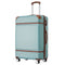 Supfirm 24 IN Luggage 1 Piece with TSA lock , Expandable Lightweight Suitcase Spinner Wheels, Vintage Luggage,Blue Green