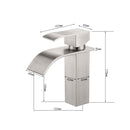 Supfirm Waterfall Spout Bathroom Faucet,Single Handle Bathroom Vanity Sink Faucet