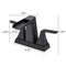 Supfirm Two Handle 4 Inch Centerset Waterfall Bathroom Sink Faucet, Matte Black