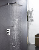 Supfirm Shower Faucet Set Shower System with 12 Inch Rain Shower Head and Handheld, Bathroom Shower Combo Set Wall Mounted System Rough-in Valve Body and Trim Included.