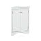 Supfirm White Triangle Bathroom Storage Cabinet with Adjustable Shelves, Freestanding Floor Cabinet for Home Kitchen