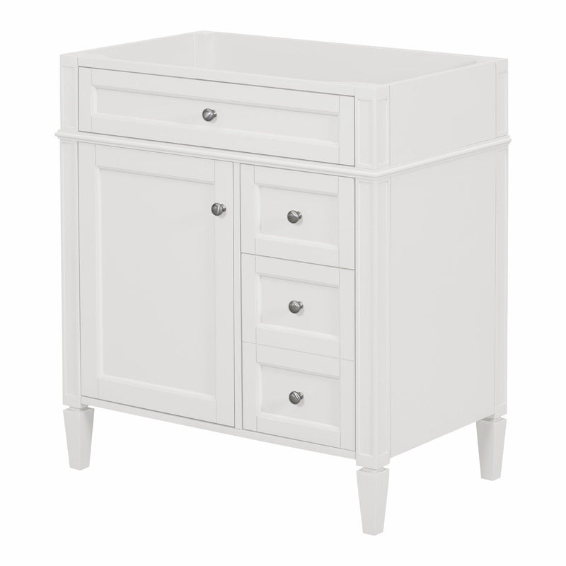 Supfirm 30'' Bathroom Vanity without Top Sink, Modern Bathroom Storage Cabinet with 2 Drawers and a Tip-out Drawer (NOT INCLUDE BASIN) - Supfirm