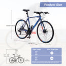 Supfirm 24 Speed Hybrid bike Disc Brake 700C Road Bike For men women's City Bicycle