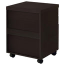 Supfirm Cappuccino 3-Drawer File Cabinet