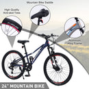 Supfirm Mountain Bike for Girls and Boys  Mountain 24 inch 7-Speed bike