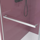 Supfirm 50'' - 54'' W x 76'' H Double Sliding Frameless Shower Door With 3/8 Inch (10mm) Clear Glass in Brushed Nickel