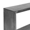 Supfirm 52" Cube Shape Wooden Console Table with Open Bottom Shelf, Charcoal Gray