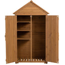 Supfirm Outdoor Storage Cabinet, Garden Wood Tool Shed, Outside Wooden Shed Closet with Shelves and Latch for Yard 39.56"x 22.04"x 68.89"