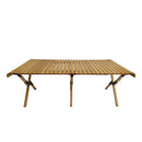 Supfirm Multi-Function Wooden Foldable Portable Patio Dining Table, NaturalIndoor and outdoor universal ,Natural