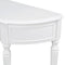 Supfirm TREXM Retro Circular Curved Design Console Table with Open Style Shelf Solid Wooden Frame and Legs Two Top Drawers (White, OLD SKU: WF298768AAK)