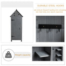 Supfirm 30.3"L X 21.3"W X 70.5"H Outdoor Storage Cabinet Tool Shed Wooden Garden Shed  Gray