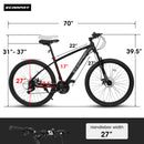 Supfirm A2757 27 inch Mountain Bike 21 Speeds, Suspension Fork, Aluminum Frame Disc-Brake for Men Women Mens MTB Bicycle Adlut Bike