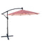 Supfirm 10 ft Outdoor Patio Umbrella Solar Powered LED Lighted Sun Shade Market Waterproof 8 Ribs Umbrella with Crank and Cross Base for Garden Deck Backyard Pool Shade Outside Deck Swimming Pool