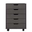 Supfirm The filing cabinet has five drawers, a small rolling filing cabinet, a printer rack, an office locker, and an office pulley movable filing cabinet  dark  Gray