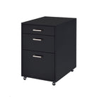 Supfirm ACME Coleen File Cabinet, Black High Gloss & Chrome 92450