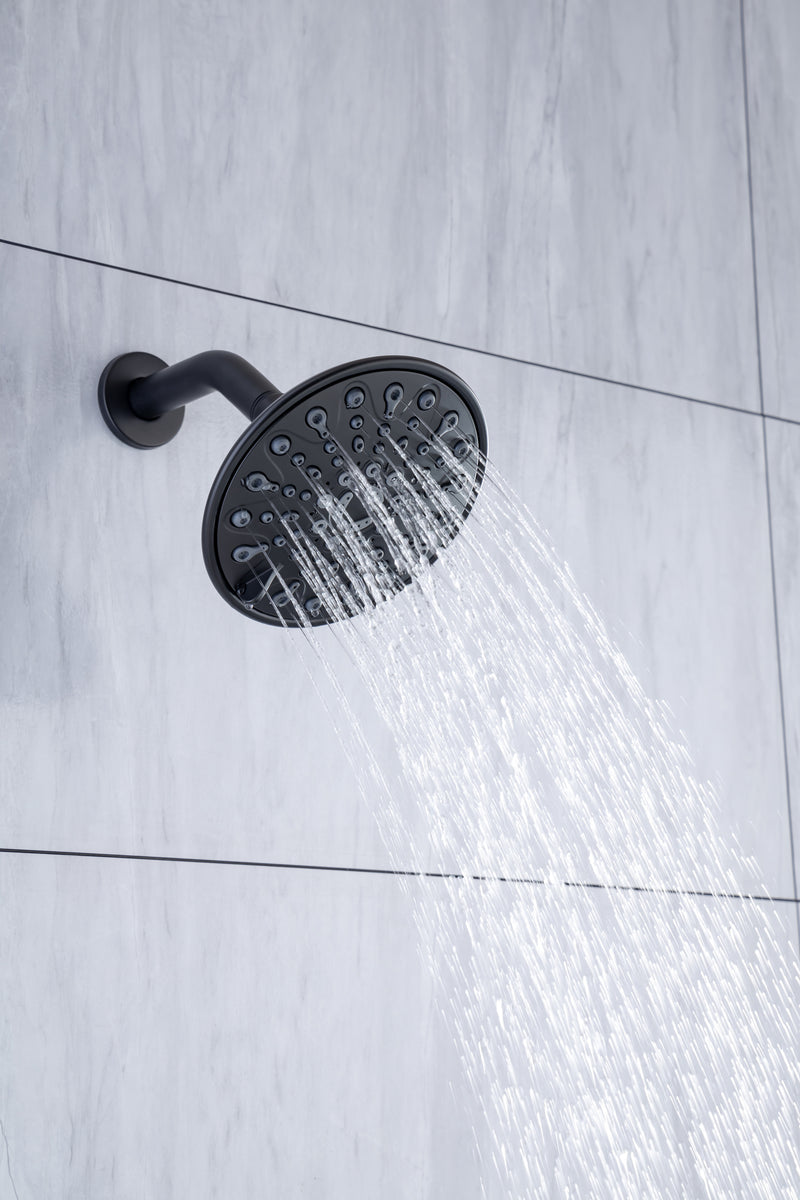 Supfirm 6 In. 6-Spray Balancing Shower Head Shower Faucet