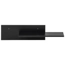 ON-TREND Wall Mount Floating TV Stand with Four Media Storage Cabinets and Two Shelves, Modern High Gloss Entertainment Center for 95+ Inch TV, 16-color RGB LED Lights for Living Room, Bedroom, Black - Supfirm