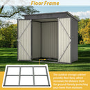 Supfirm 6 x 4 ft Outdoor Storage Shed, All Weather Tool Shed for Garden, Backyard, Lawn, Black