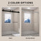 Supfirm Frameless Double Sliding Shower, 57" - 60" Width, 79" Height, 3/8" (10 mm) Clear Tempered Glass, , Designed for Smooth Door with Clear Tempered Glass and Stainless Steel Hardware Brushed Nickel