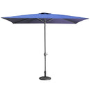 Supfirm Large Blue Outdoor Umbrella 10ft Rectangular Patio Umbrella For Beach Garden Outside Uv Protection