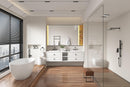 84*23*21in Wall Hung Doulble Sink Bath Vanity Cabinet Only in Bathroom Vanities without Tops - Supfirm