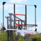 Supfirm Portable Basketball Hoop & Goal with Vertical Jump Measurement, Outdoor Basketball System with 7.5-10ft Height Adjustment in 44'' Backboard for Youth/Audlt, Manual Lifting Basketball Hoop