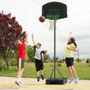 Supfirm Basketball Hoop System Stand with 30in Backboard, Height Adjustable 60Inch-78Inch for Indoor Outdoor, Fillable Base with Wheels for Kids