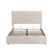 Full size Upholstered Platform bed with a Hydraulic Storage System - Beige - Supfirm