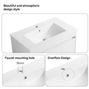 Supfirm 30" Bathroom Vanity with Sink,Bathroom Vanity Cabinet with One Soft Close Cabinet Doors & soft-close Drawers,Bathroom Storage Cabinet with a Lower Open Shelf,with Metal Legs,White Ceramic Sink,White - Supfirm