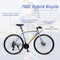 Supfirm 24 Speed Hybrid bike Disc Brake 700C Road Bike For men women's City Bicycle